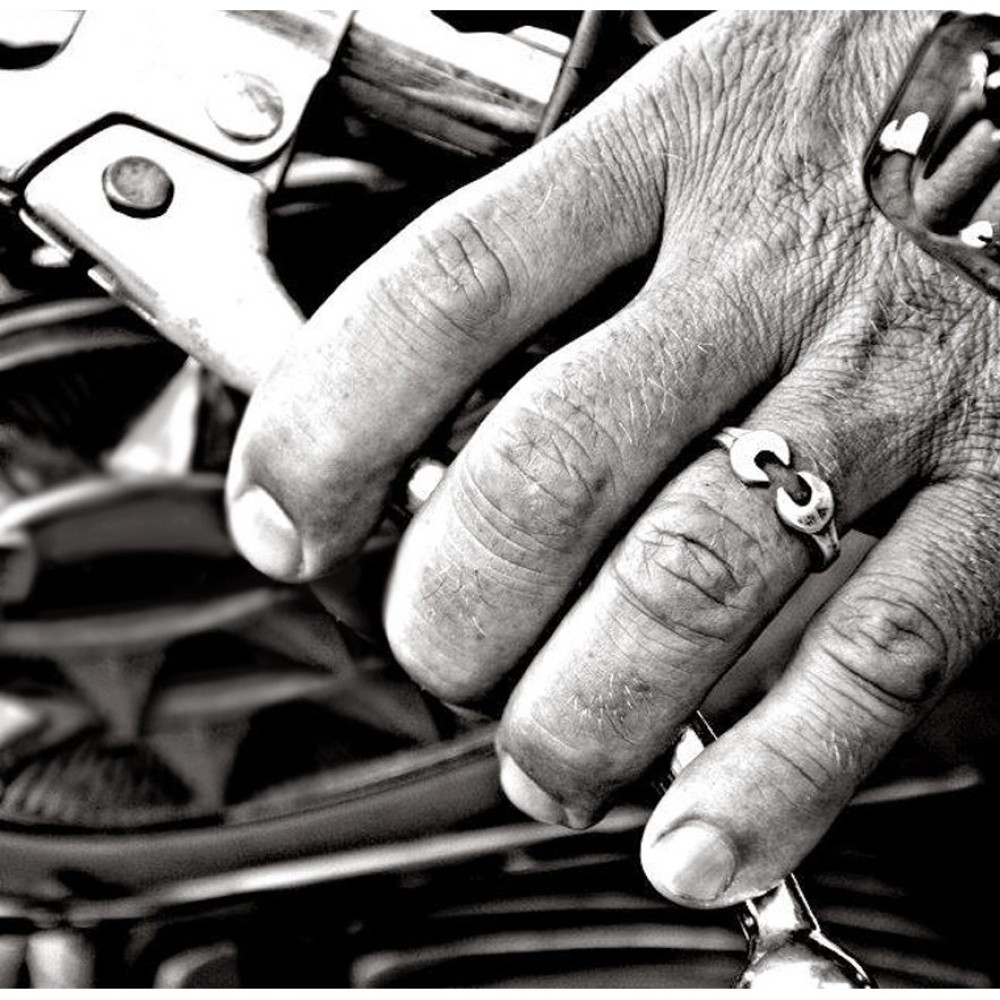 雙頭扳手戒指美國原創潮牌☆ VITO zakka ☆復古懷舊機械字母雙頭扳手戒指情侶對戒