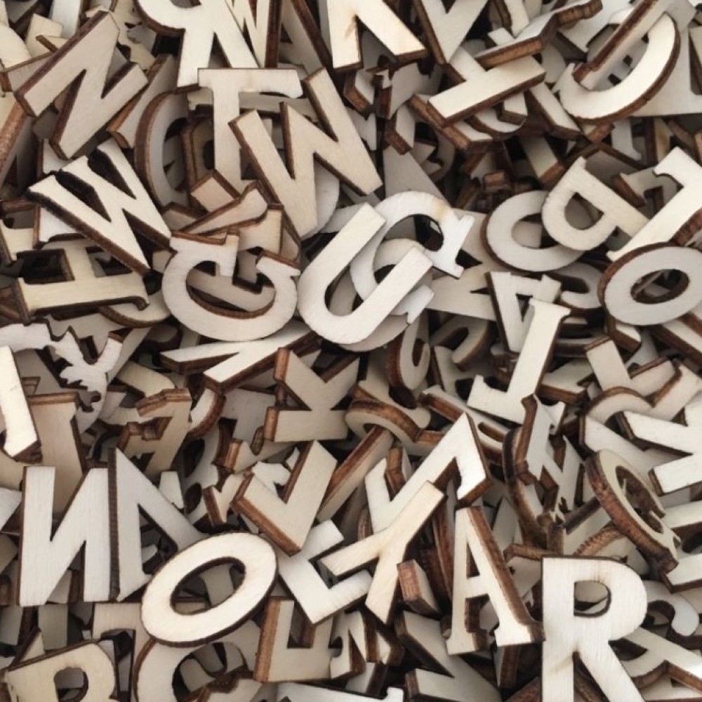 【豪划算🔨】原木 100入 字母 混裝 玩具字母 認字遊戲 裝飾 DIY 小孩玩具 彩繪字母 益智遊戲 字母