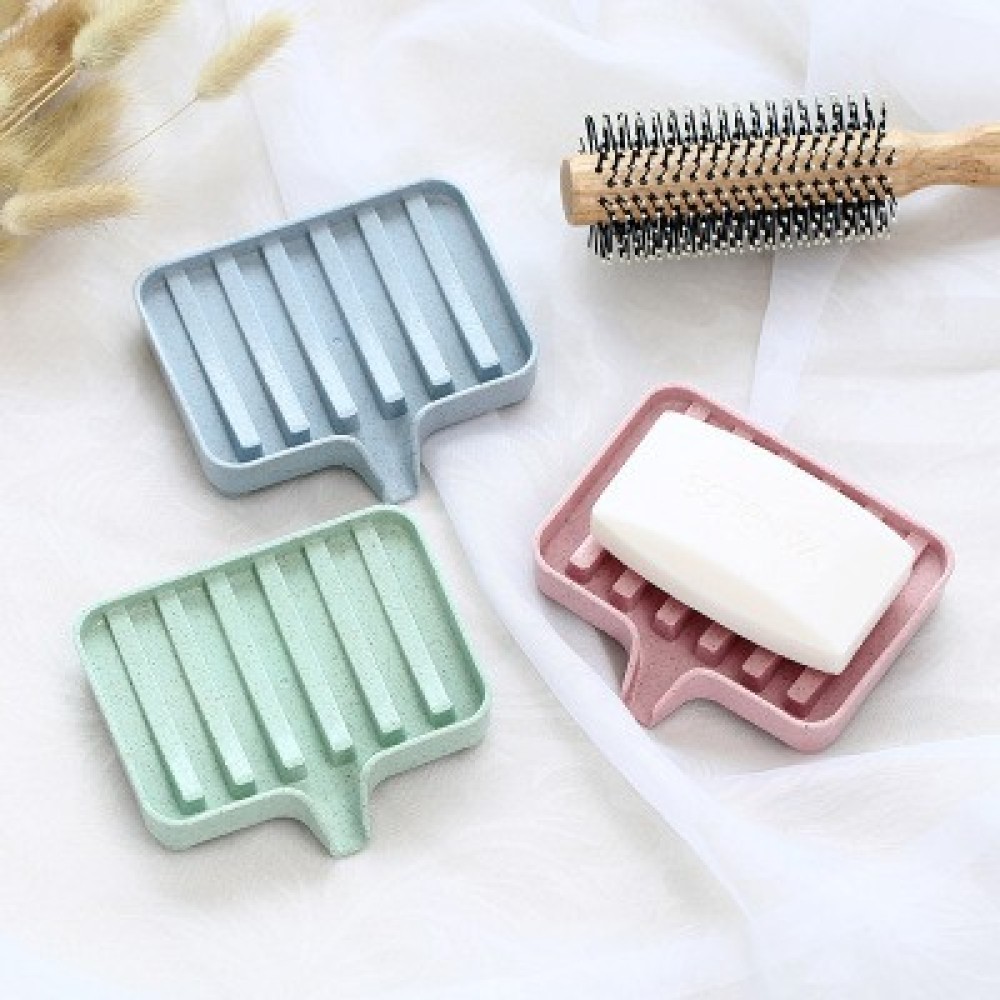 SS001-手工皂用小麥桿瀝水速乾皂盒-粉紅/粉藍/粉綠