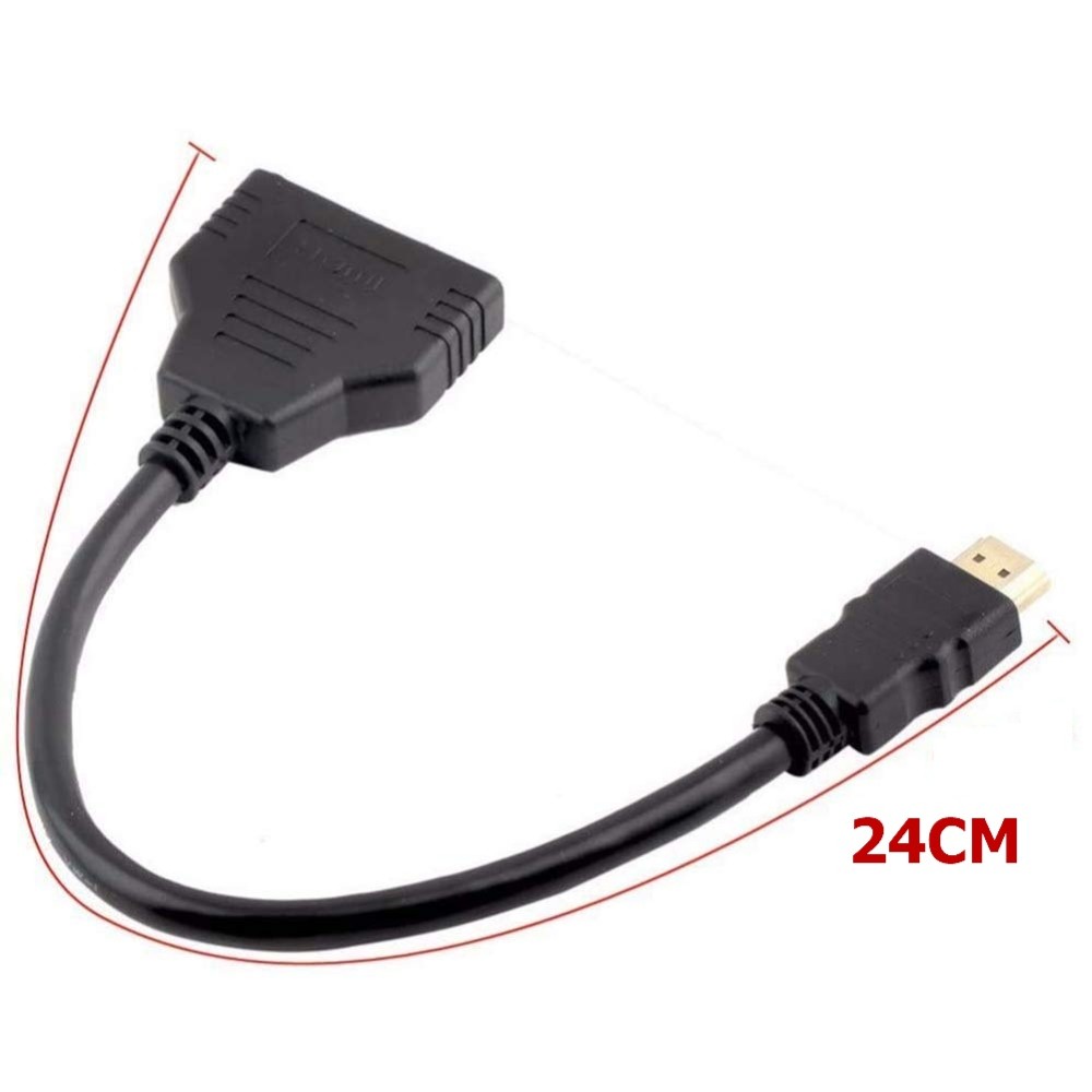 HDMI豬尾巴 HDMI 投影機電視螢幕分配器 1進2出 HDMI轉接頭 一分二 高清線 HDMI分線 分配器