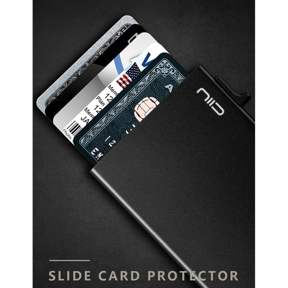 NIID x SLIDE Card Protector 防盜刷半自動卡夾 黑色