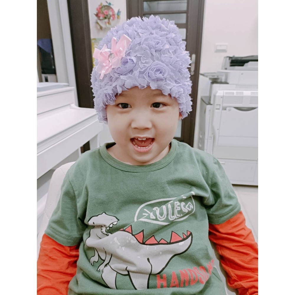韓國童帽 雪紡花寶寶套頭帽 兒童薄款帽子 嬰兒帽子 雪紡套帽 拍照必備  【帽子】 【雪紡】 【童帽】 [蝦皮代開發票]