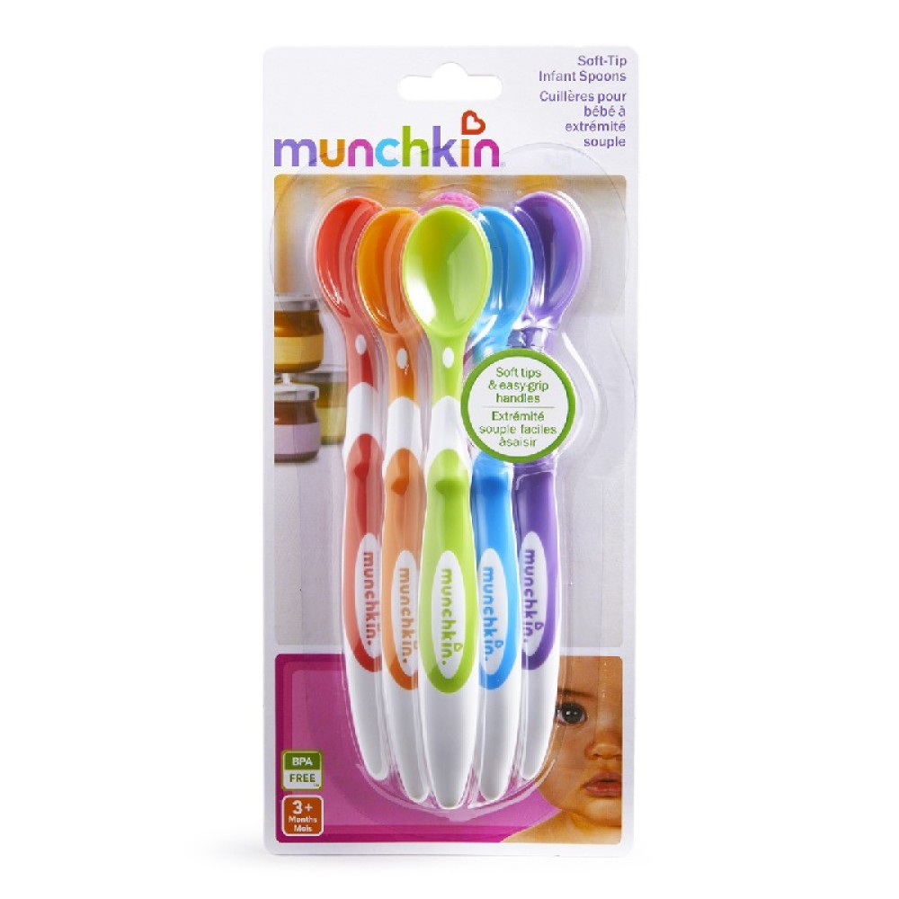 【亮童寶貝】munchkin 安全彩色學習湯匙6入