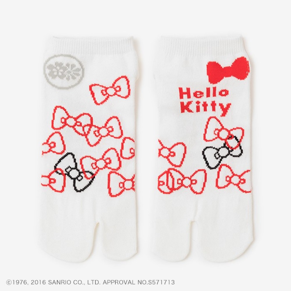 Pin物。品物 - 日本代購Hello Kitty × SOU SOU踝襪－足袋下短襪短筒襪兩指襪日本製 SOUSOU代購
