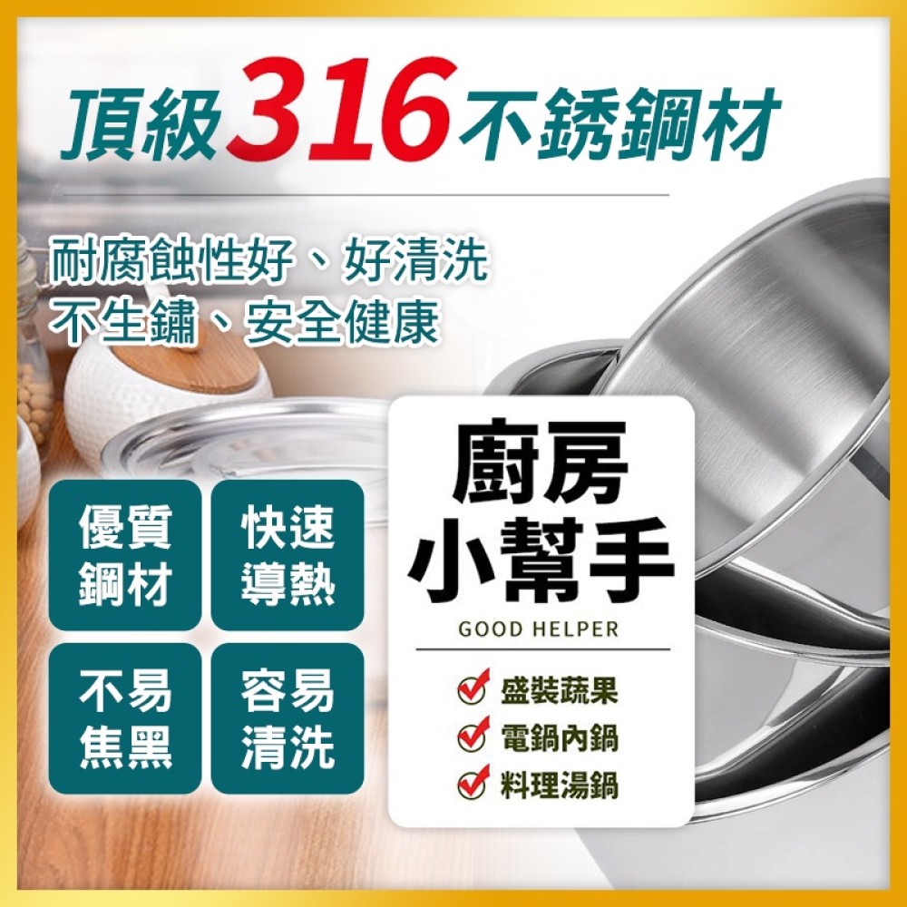 316不銹鋼鍋 台灣製造MIT 鍋 鍋子 湯鍋 14公分 - 24公分 含鍋蓋