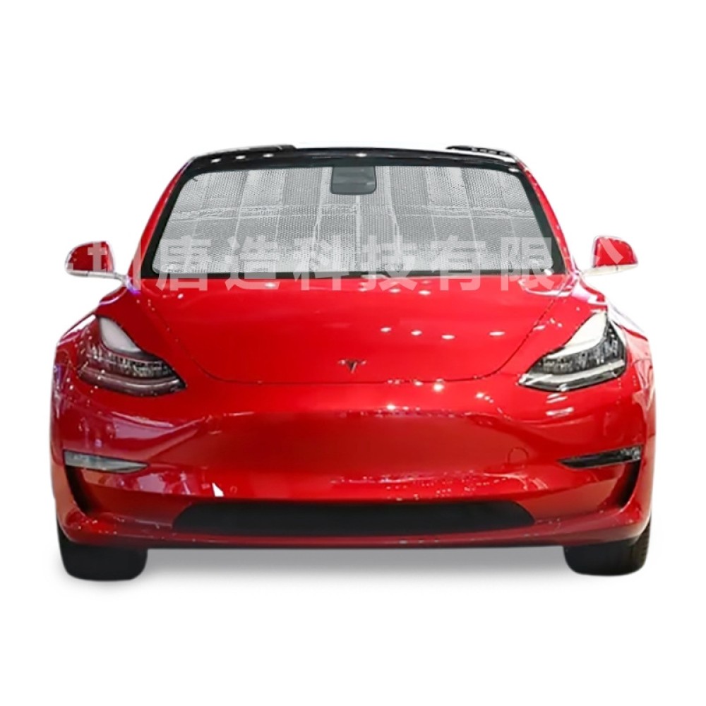 Tesla適用特斯拉Model 3前擋風玻璃 防曬隔熱罩遮陽板 升級版
