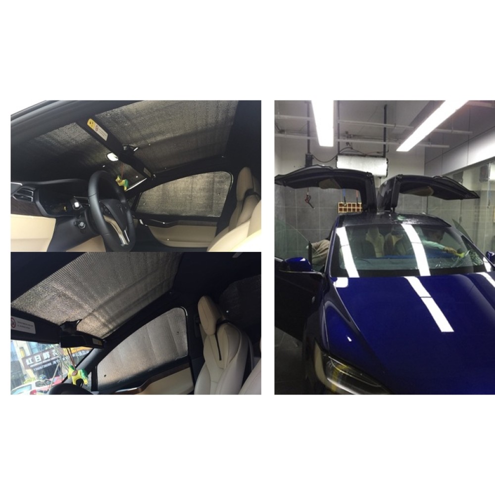 tesla特斯拉model X專用遮陽簾汽車遮陽擋防曬隔熱板車窗側窗前檔