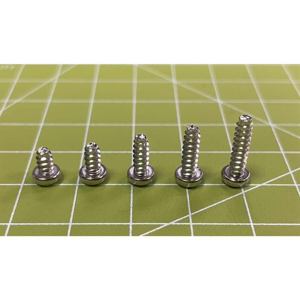 圓頭自攻三角牙螺絲M3x5、6、8、10、12mm 電子螺絲 塑膠螺絲 符合ROHS、REACH審查另有平尾螺絲可供選擇